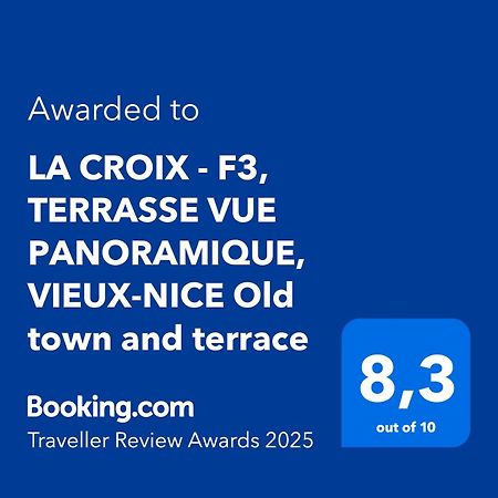 La Croix - F3, Terrasse Vue Panoramique, Vieux-Nice Old Town And Terrace 외부 사진
