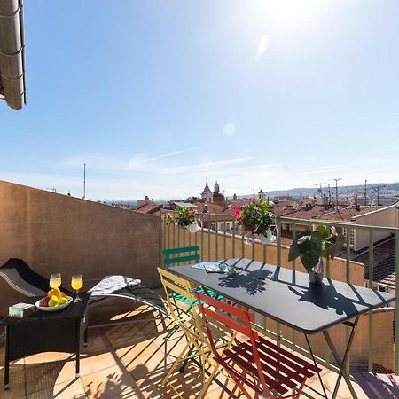 La Croix - F3, Terrasse Vue Panoramique, Vieux-Nice Old Town And Terrace 외부 사진
