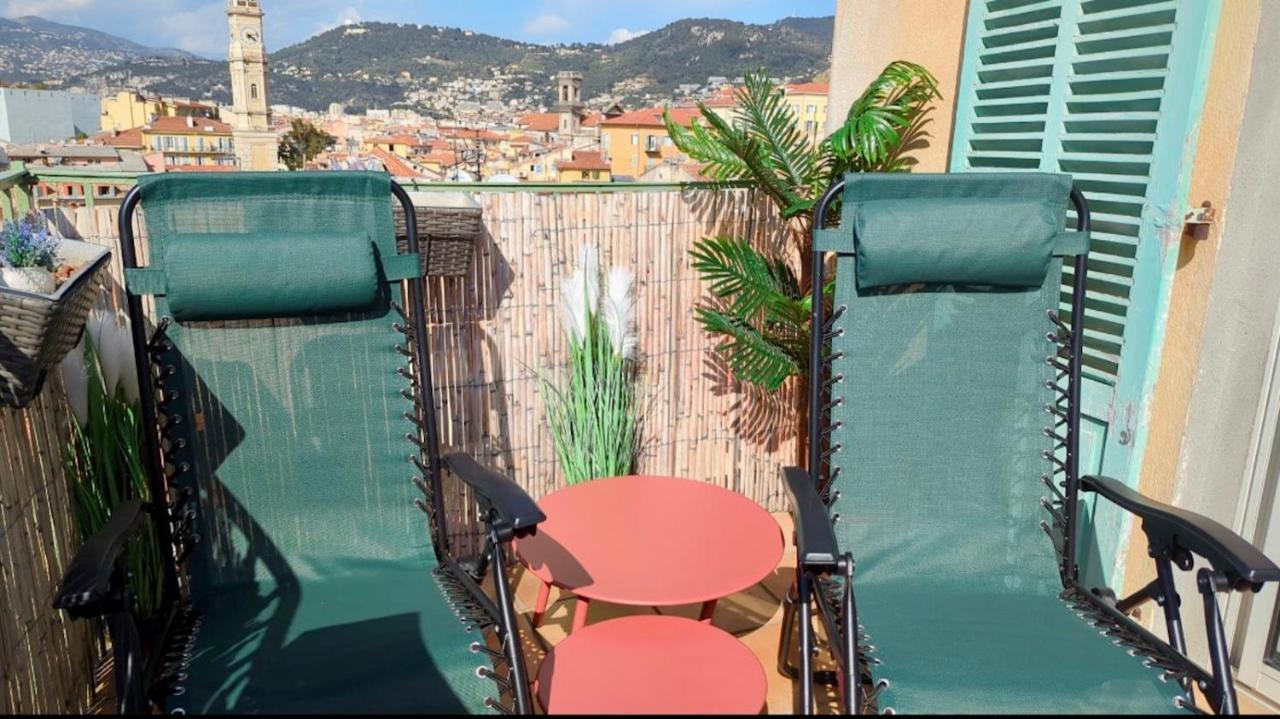 La Croix - F3, Terrasse Vue Panoramique, Vieux-Nice Old Town And Terrace 외부 사진