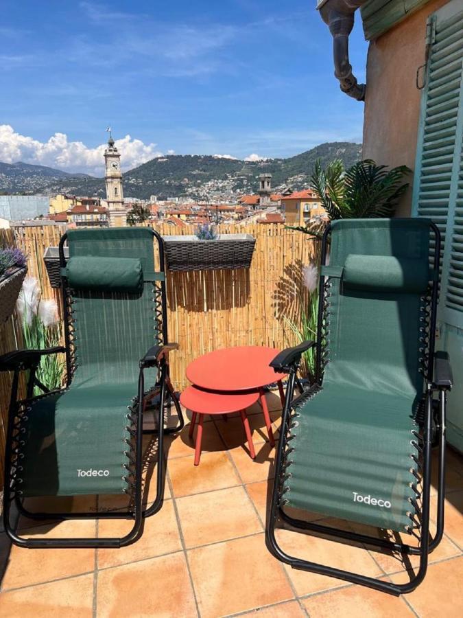 La Croix - F3, Terrasse Vue Panoramique, Vieux-Nice Old Town And Terrace 외부 사진