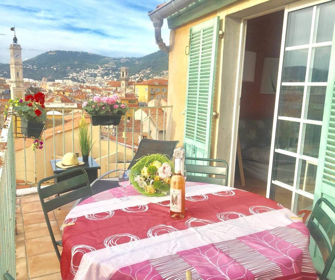 La Croix - F3, Terrasse Vue Panoramique, Vieux-Nice Old Town And Terrace 외부 사진
