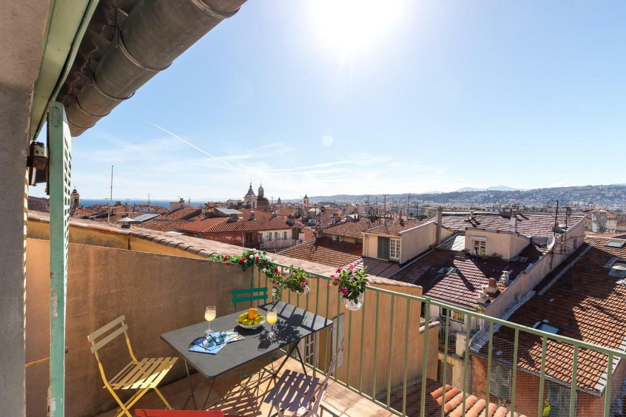 La Croix - F3, Terrasse Vue Panoramique, Vieux-Nice Old Town And Terrace 외부 사진