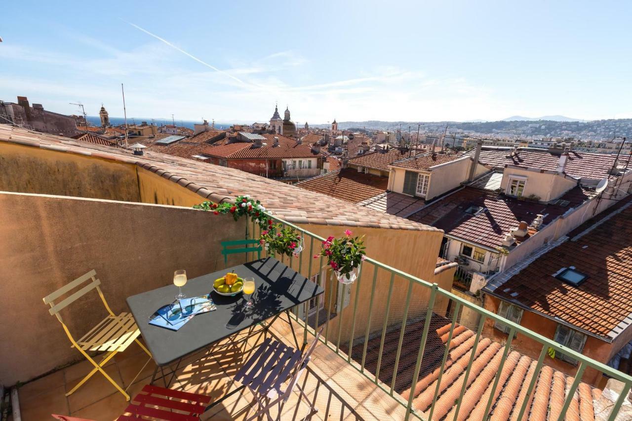 La Croix - F3, Terrasse Vue Panoramique, Vieux-Nice Old Town And Terrace 외부 사진