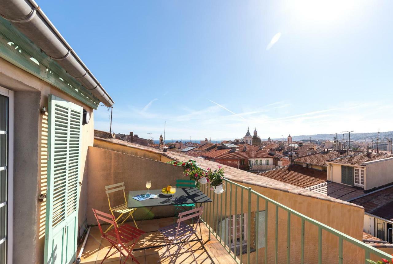 La Croix - F3, Terrasse Vue Panoramique, Vieux-Nice Old Town And Terrace 외부 사진